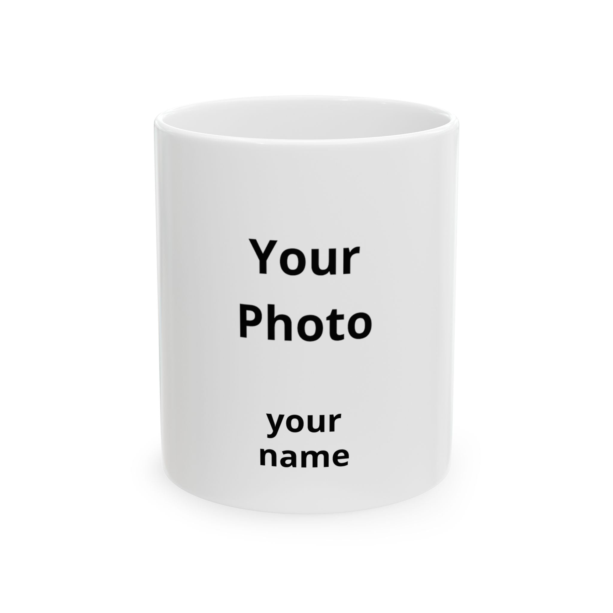 Logo Personalized Ceramic Mug — Custom Name And Photo Lover Coffee Cup (325,31 ml/443,6 ml)