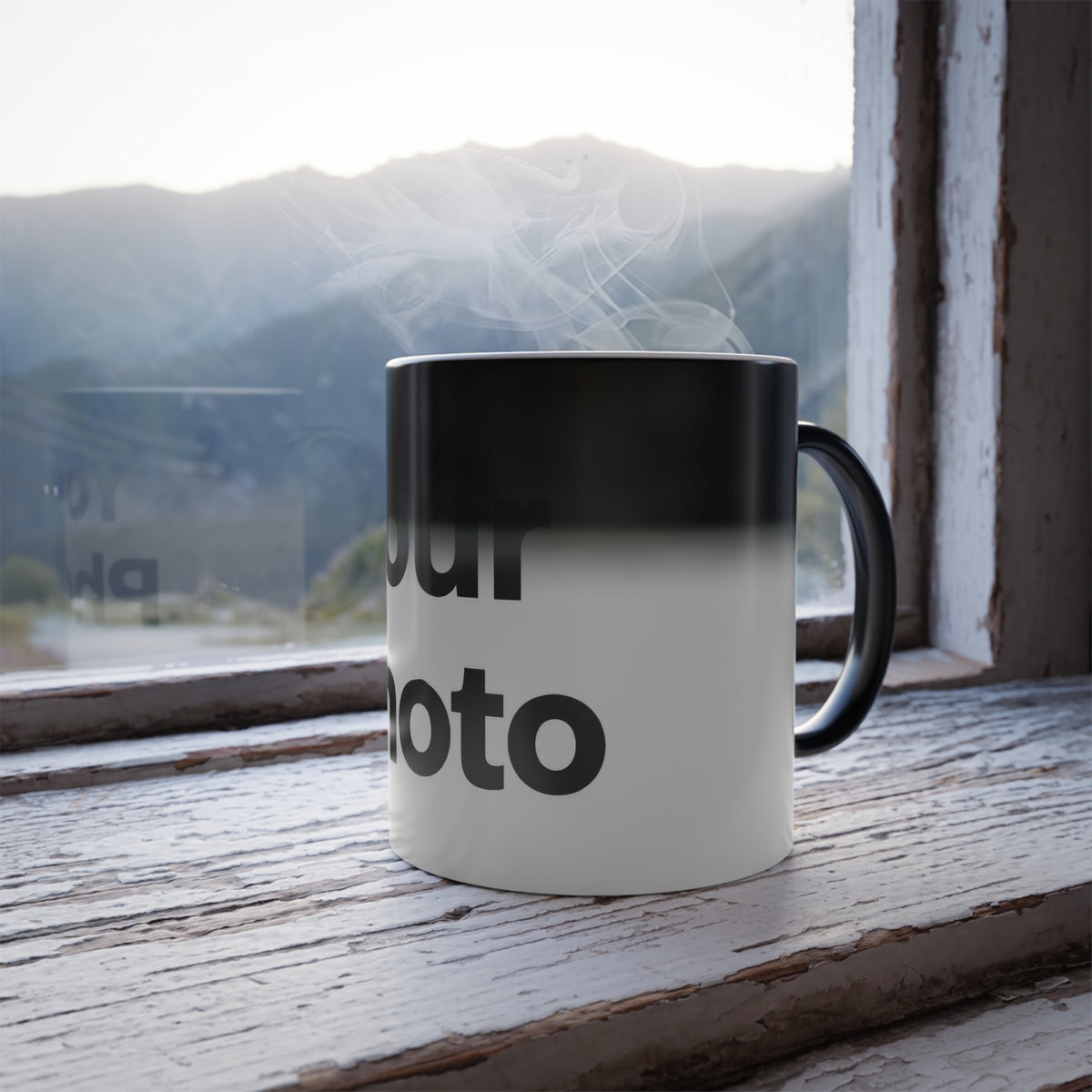 Color-Changing Photo Mug – 11oz Personalized Magic Heat Reveal